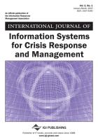 International Journal of Information Systems for Crisis Response and Management