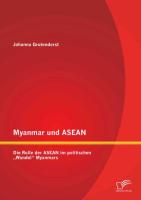 Myanmar und ASEAN: Die Rolle der ASEAN im politischen ¿Wandel¿ Myanmars