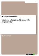 Principles of Taxation of German Sole Proprietorships