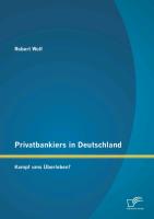 Privatbankiers in Deutschland: Kampf ums Überleben?