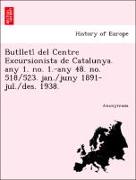 Butlleti´ del Centre Excursionista de Catalunya. any 1. no. 1.-any 48. no. 518/523. jan./juny 1891-jul./des. 1938