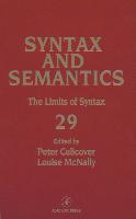 The Limits of Syntax