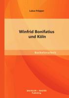 Winfrid Bonifatius und Köln