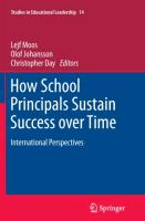 How School Principals Sustain Success over Time