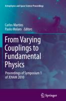 From Varying Couplings to Fundamental Physics