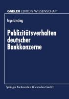 Publizitätsverhalten deutscher Bankkonzerne