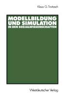 Modellbildung und Simulation in den Sozialwissenschaften