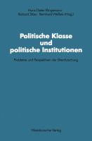 Politische Klasse und politische Institutionen