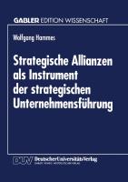 Strategische Allianzen als Instrument der strategischen Unternehmensführung