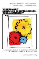 Wirksamkeit deutscher Berufsbildungszusammenarbeit