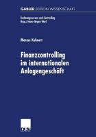 Finanzcontrolling im internationalen Anlagengeschäft