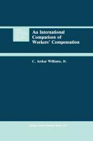 An International Comparison of Workers¿ Compensation