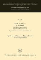 Synthesen und Abbau von Oligosacchariden mit verzweigten Ketten