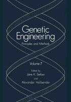 Genetic Engineering: Principles and Methods