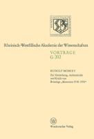 Zur Entstehung, Authentizität und Kritik von Brünings ¿Memoiren 1918¿1934¿