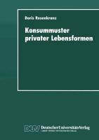 Konsummuster privater Lebensformen