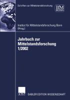 Jahrbuch zur Mittelstandsforschung 1/2002