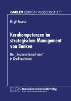 Kernkompetenzen im strategischen Management von Banken