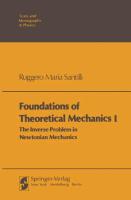 Foundations of Theoretical Mechanics I