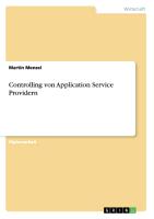 Controlling von Application Service Providern