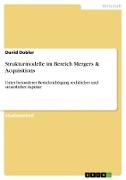 Strukturmodelle im Bereich Mergers & Acquisitions
