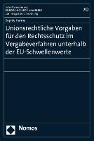 Unionsrechtliche Vorgaben für den Rechtsschutz im Vergabeverfahren unterhalb der EU-Schwellenwerte