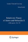 Relativistic Theory of Atoms and Molecules II