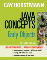 Java Concepts: Early Objects