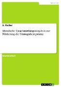 Mündliche Sprachmittlungsaufgaben zur Förderung der Strategiekompetenz