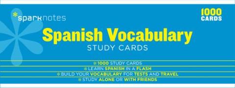 Spanish Vocabulary Sparknotes Study Cards, Volume 18
