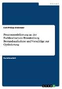 Prozessmodellierung an der Fachhochschule Brandenburg: Bestandsaufnahme und Vorschläge zur Optimierung