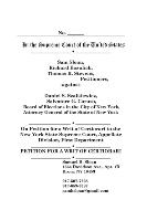 Petition for a Writ of Certiorari in Sloan vs Szalkiewicz and Board of Elections in the City of New York