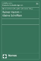 Rainer Hamm - Kleine Schriften