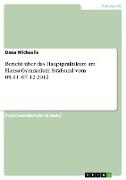 Bericht über das Hauptpraktikum am Hansa-Gymnasium Stralsund vom 05.11.-07.12.2012