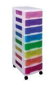 REALLY USEFUL BOX® Schubladenelement auf Rollen 8 x 7 l, Rainbow