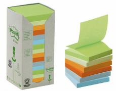 Post-it® Haftnotizen Z-Notes Recycling Sparbox, pastell, mint, hellblau, rosa, flieder 16 Stück