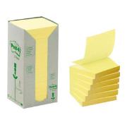 Post-it® Haftnotizen Z-Notes Recycling Tower, gelb, 16 Stück