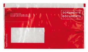 ELCO Quick Vitro Dokumententaschen Dokumente/Documents rot, C6/5 Fenster links