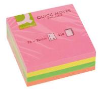 Q-CONNECT® Haftnotizen Quick Notes Würfel, neon 320 Blatt