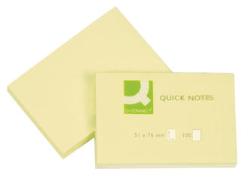 Q-CONNECT® Haftnotizen Quick Notes gelb, 51 x 76 mm