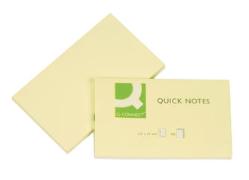 Q-CONNECT® Haftnotizen Quick Notes gelb, 127 x 76 mm