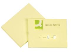 Q-CONNECT® Haftnotizen Quick Notes gelb, 102 x 76 mm