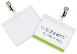 Q-CONNECT® Namensschilder mit Clip, 90 x 60 mm