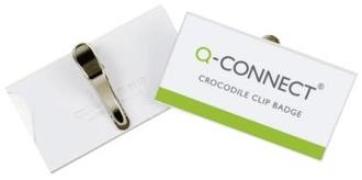 Q-CONNECT® Namensschilder mit Krokoklemme, 75 x 40 mm