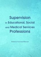 Supervision in Educational, Social and Medical Services Professions