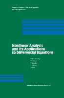 Nonlinear Analysis and its Applications to Differential Equations