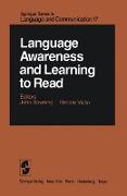 Language Awareness and Learning to Read