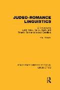 Judeo-Romance Linguistics (RLE Linguistics E