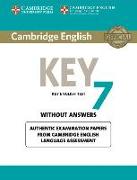 Cambridge English Key 7 Student's Book Without Answers: Authentic Examination Papers from Cambridge English Language Assessment