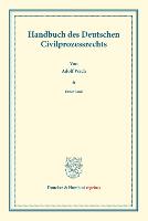 Handbuch des Deutschen Civilprozessrechts
